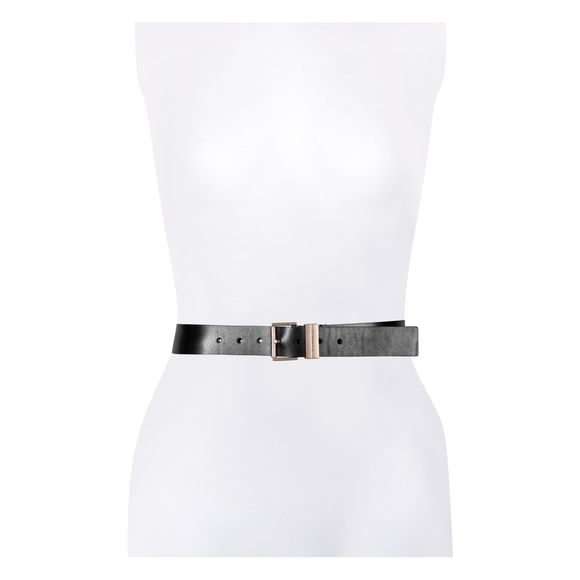 Women\'s 1.5 Inch Belt With Metal Keepers, Western-inspired Buckle, Adjustable👌